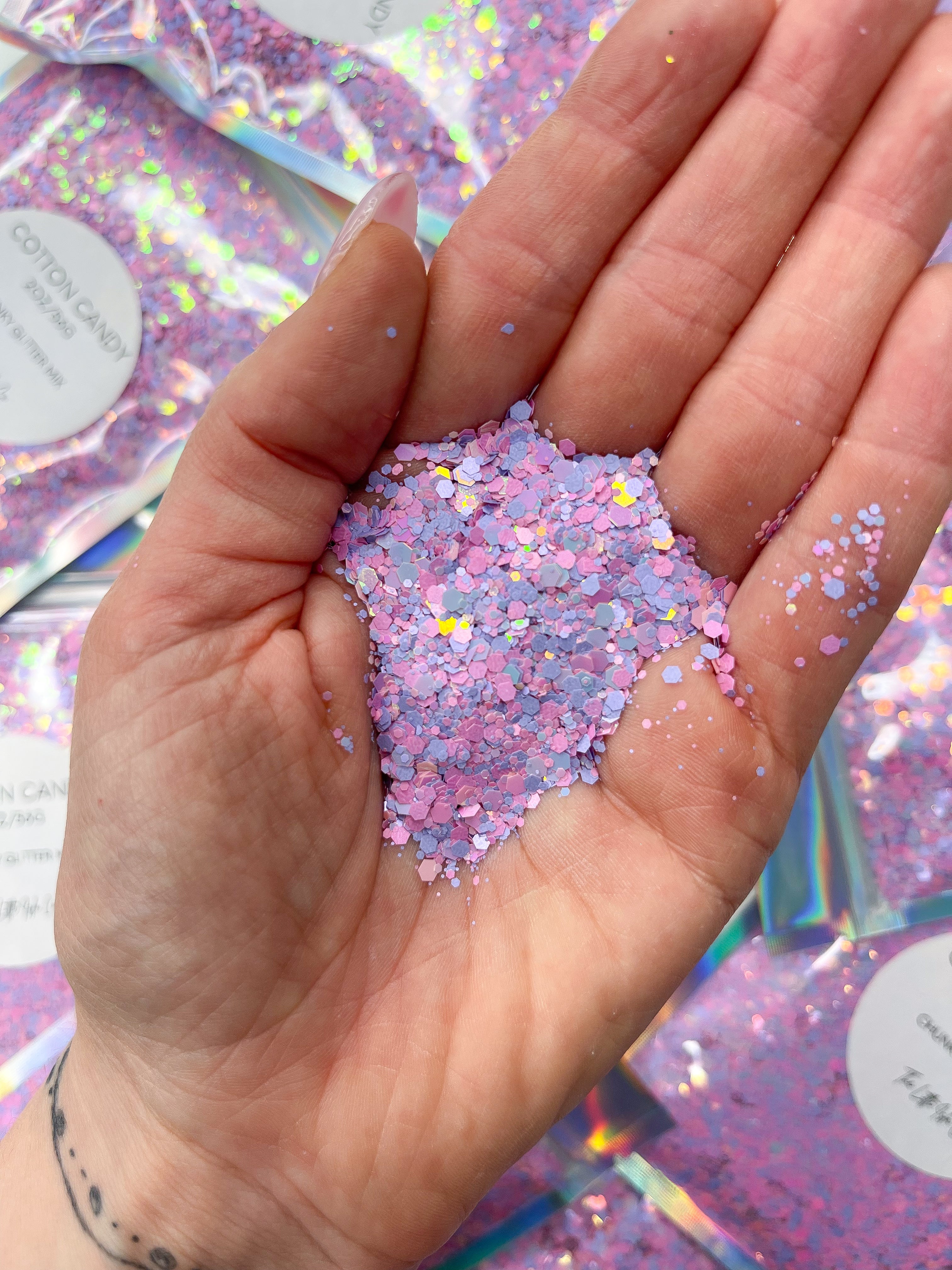 Cotton Candy - Chunky Glitter Mix - 2oz/56g