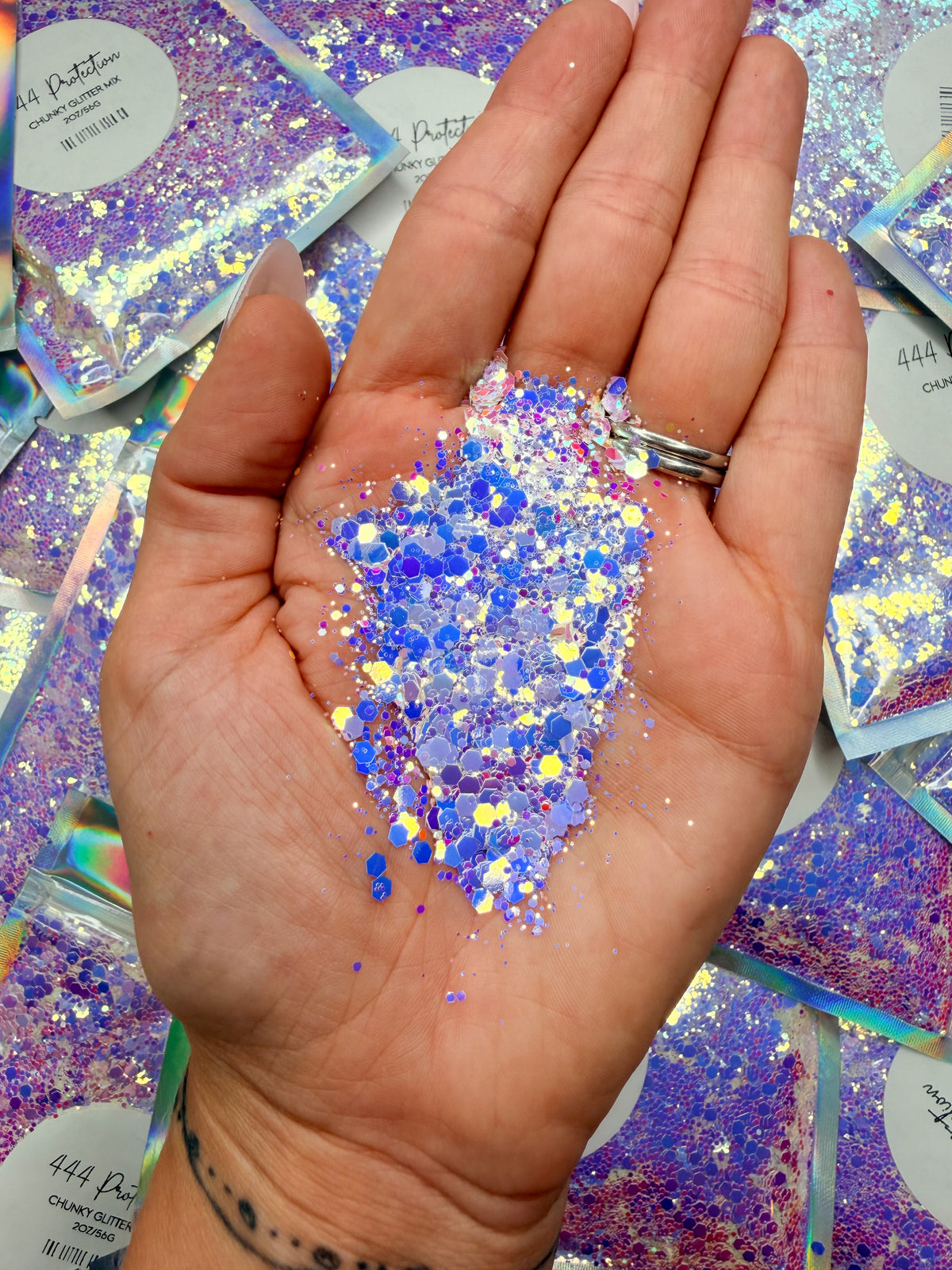 444 Protection - Chunky Glitter Mix - 2oz/56g Pack