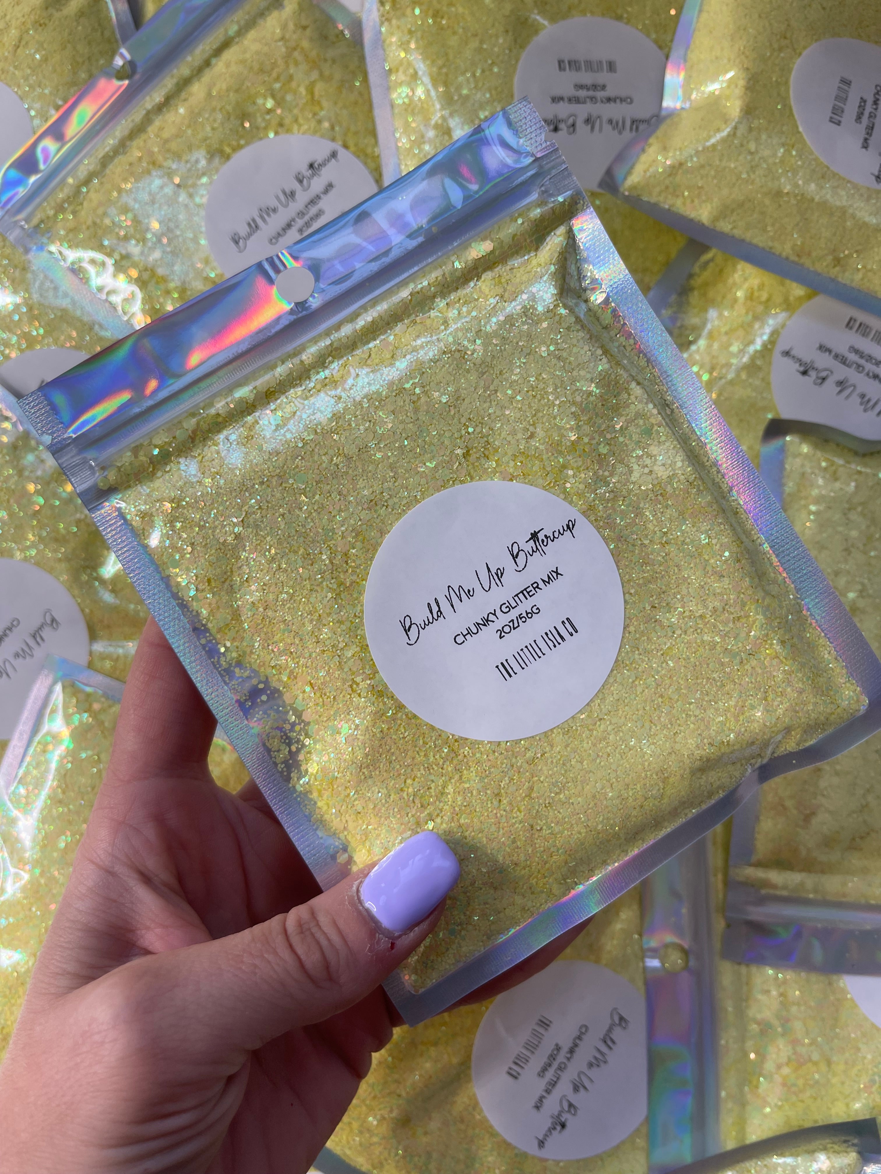 Pearlescent Rainbow Chunky Glitter Bundle - 7x 2oz/56g Packs