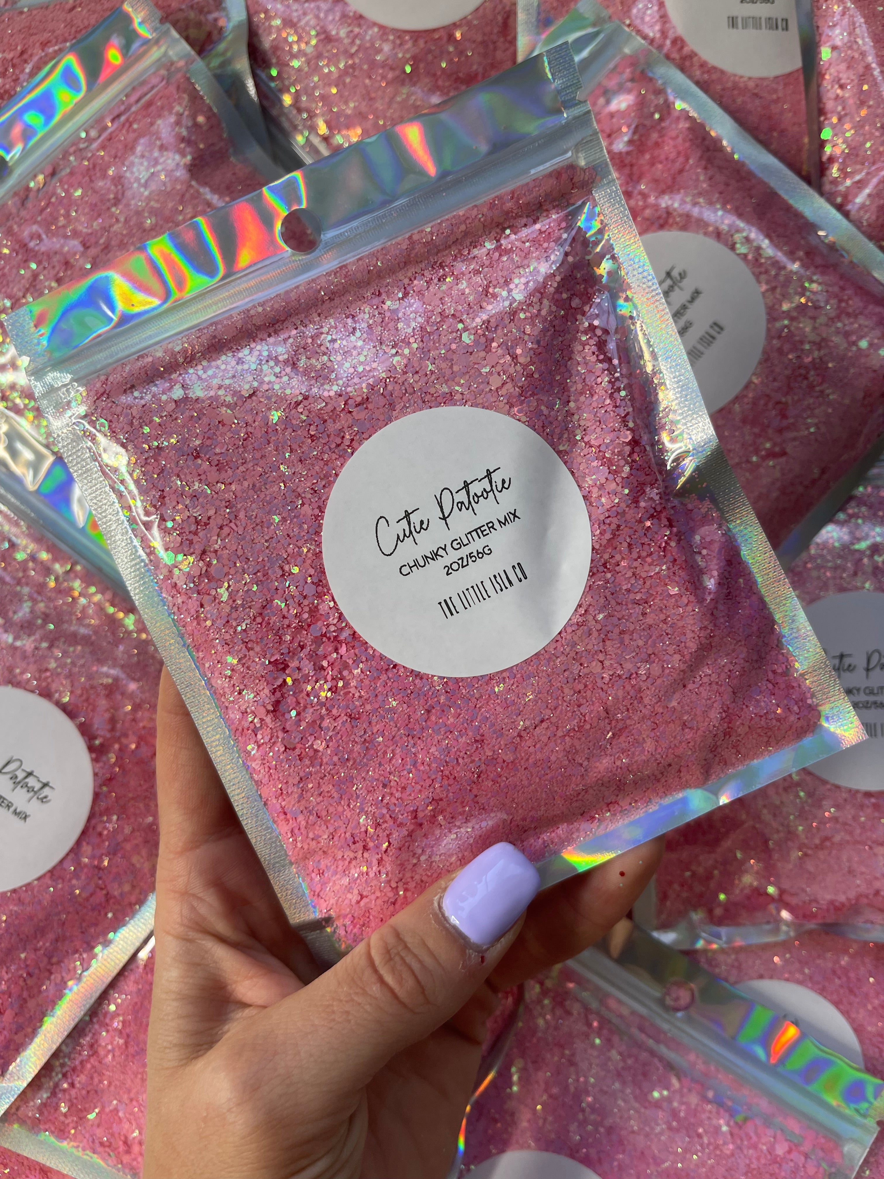 Pearlescent Rainbow Chunky Glitter Bundle - 7x 2oz/56g Packs