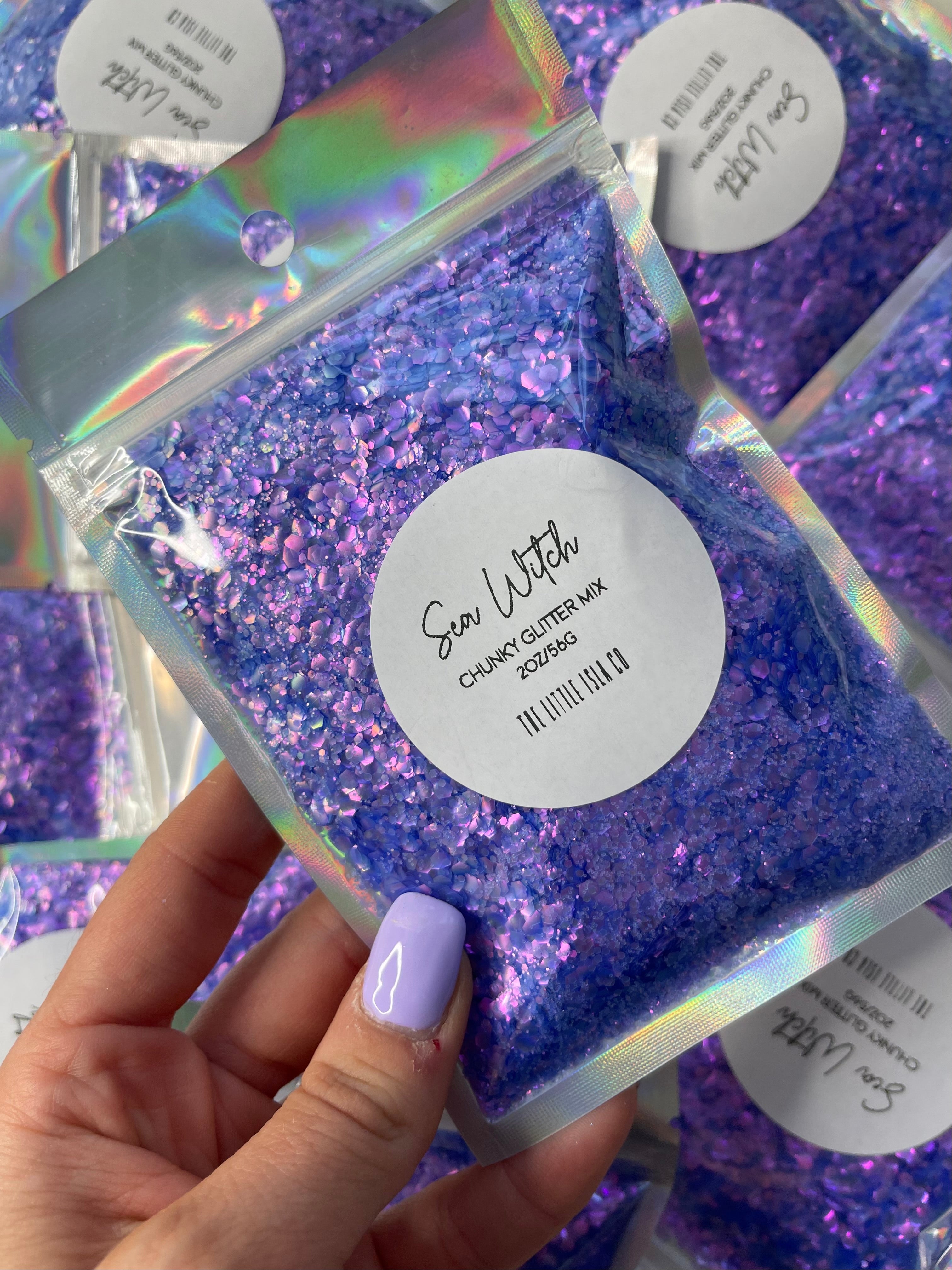 Whimsical Rainbow Chunky Glitter Bundle - 6x 2oz/56g Packs