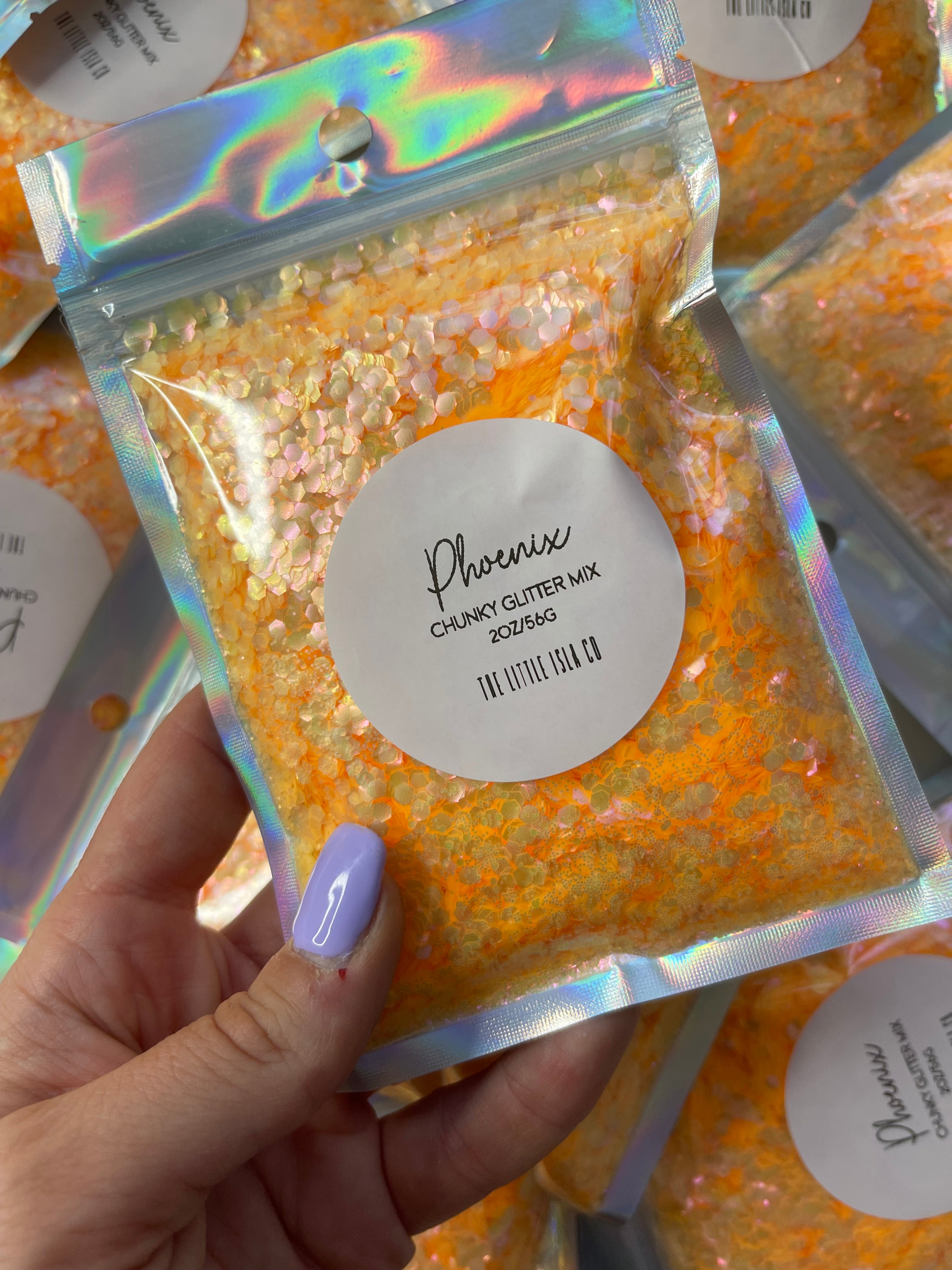 Whimsical Rainbow Chunky Glitter Bundle - 6x 2oz/56g Packs