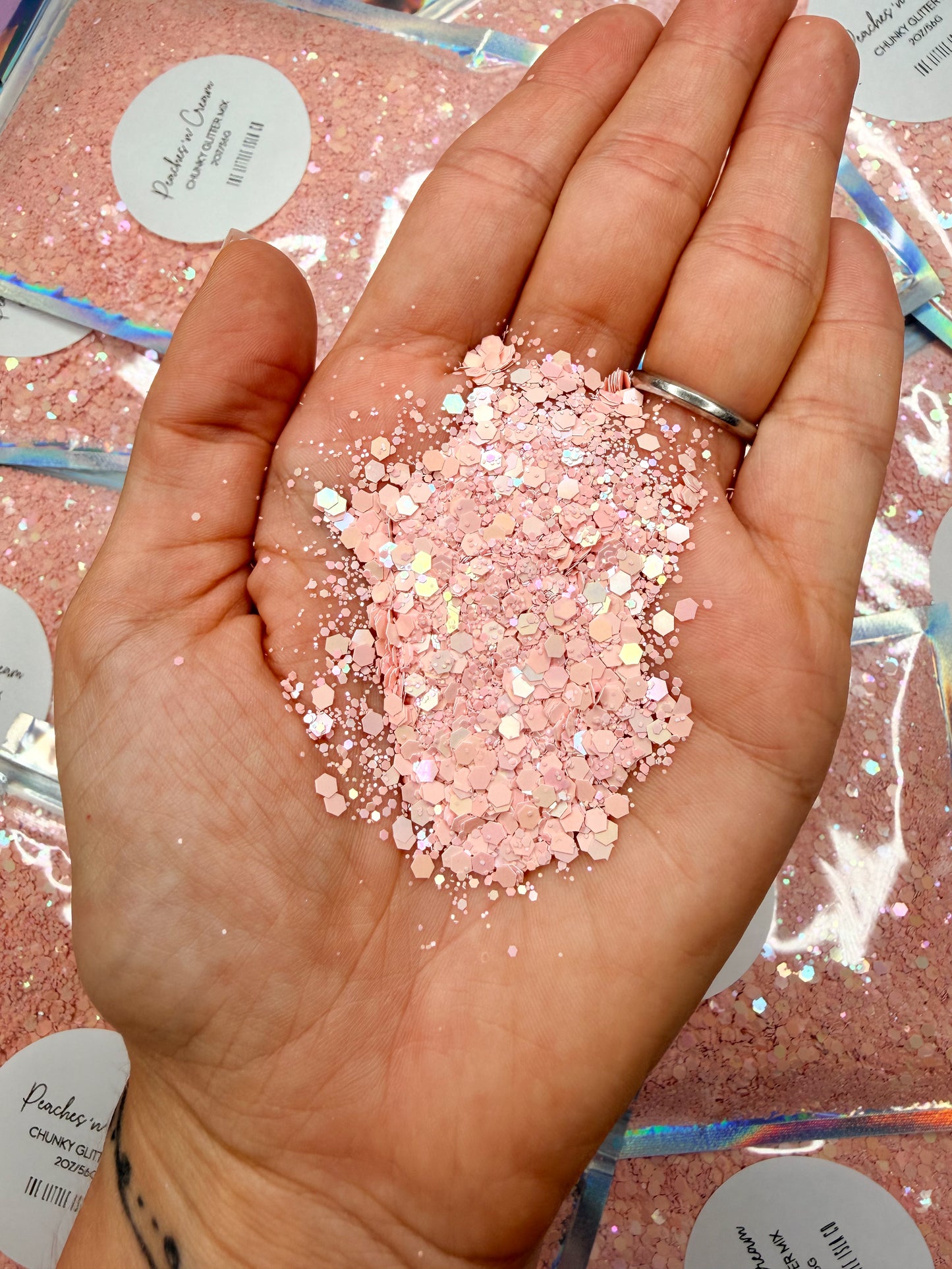 Peaches 'n' Cream - Chunky Glitter Mix - 2oz/56g Pack