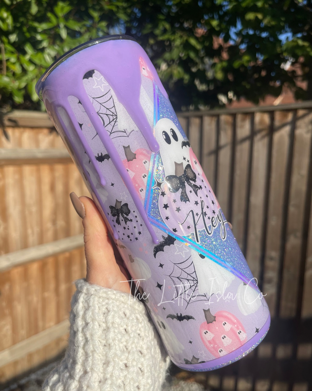 Hey Boo Glitter Tumbler