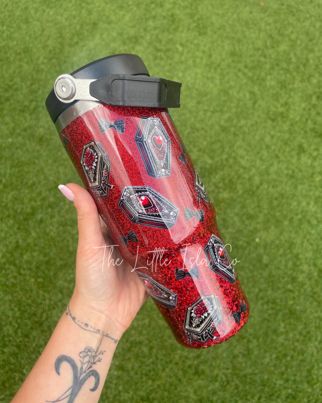 Sultry Coffins Glitter Tumbler - 30oz Dupe