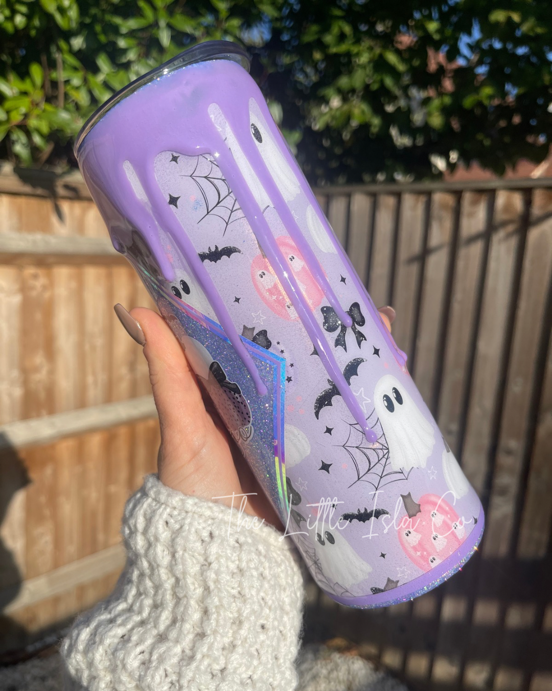 Hey Boo Glitter Tumbler