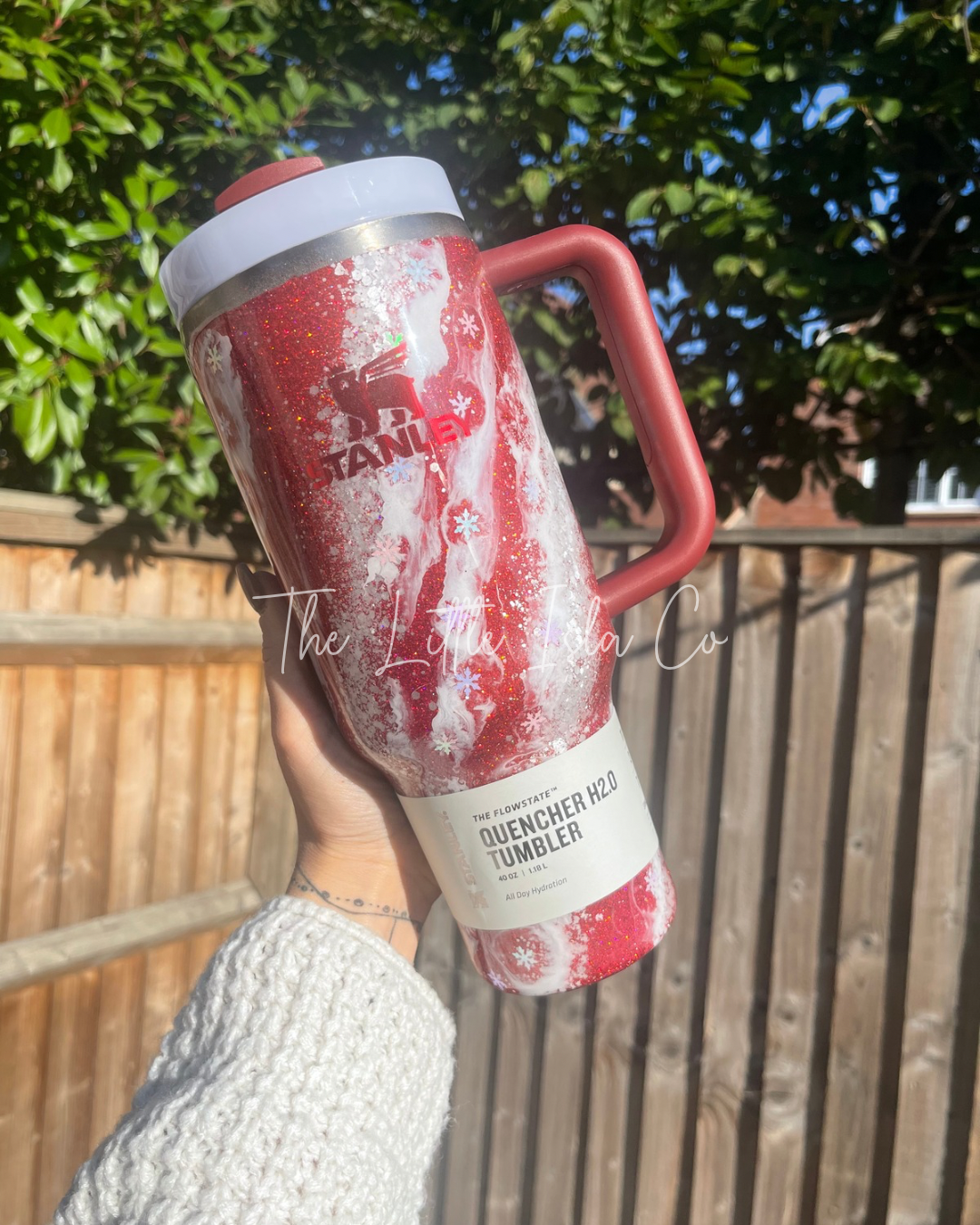 Candy Cane Milky Way Glitter Tumbler