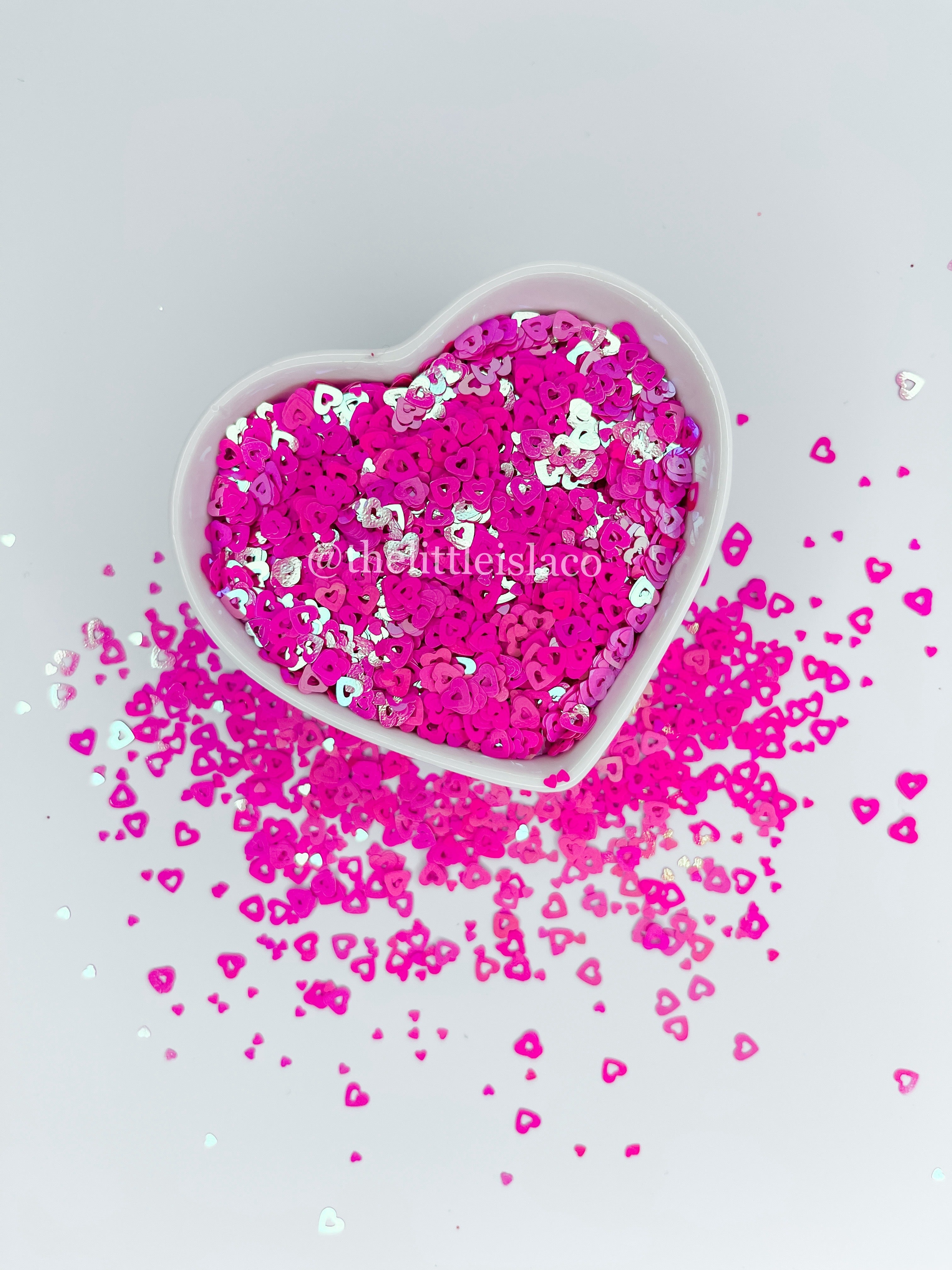 Hollow Hearts Glitter Shapes 1oz/28g Pack