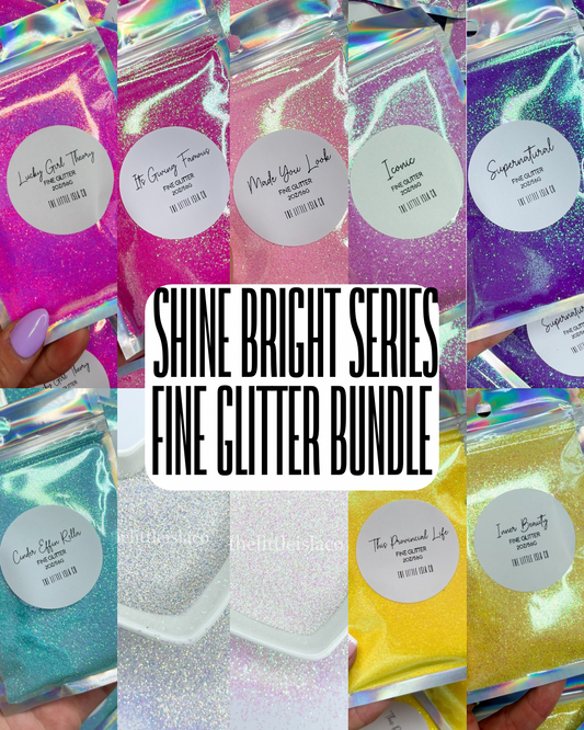 Shine Bright Series Fine Glitter Bundle - 10x 2oz/56g Pack