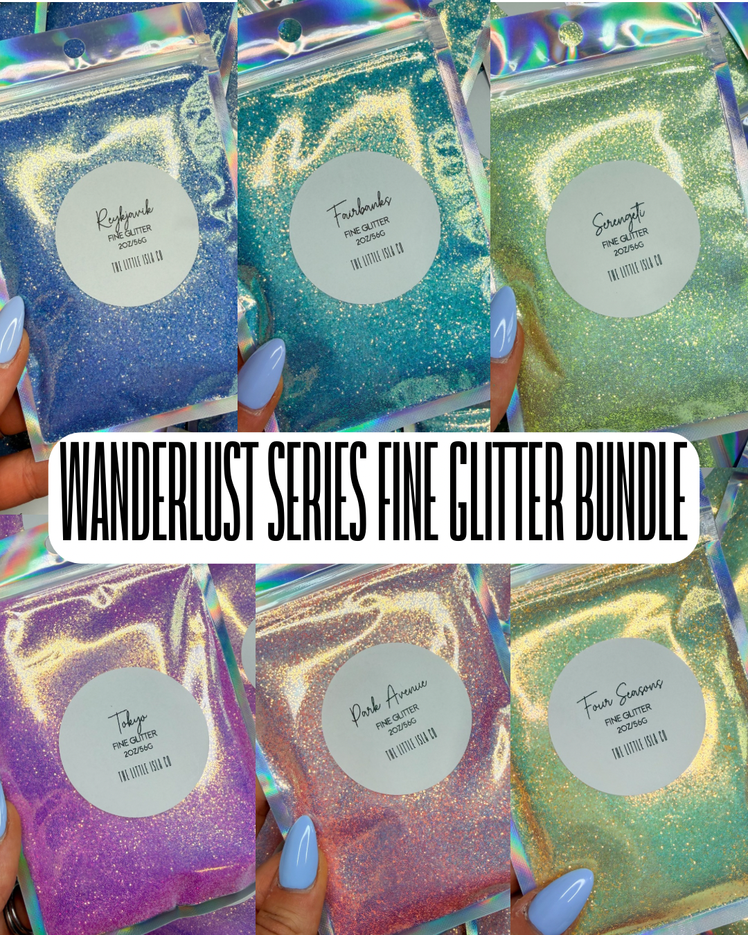 Wanderlust Series Fine Glitter Bundle - 6x 2oz/56g Pack