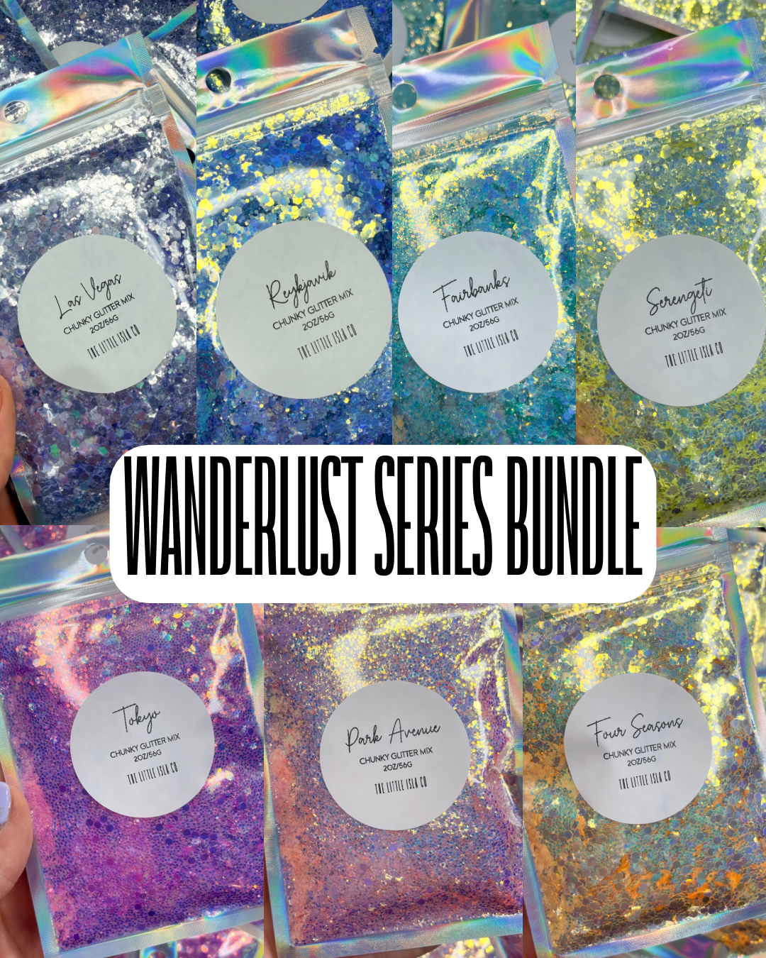 Wanderlust Series Glitter Bundle - 7x 2oz/56g Pack