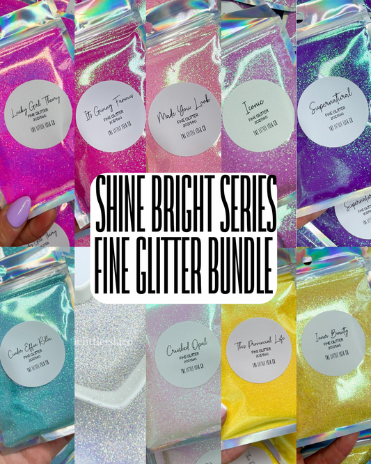 Shine Bright Series Fine Glitter Bundle - 10x 2oz/56g Pack