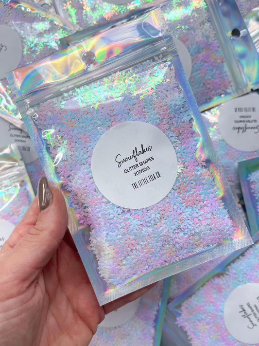 Icy Snowflakes Glitter Shapes - 1oz/28g Pack