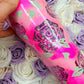 Alcohol Ink Peony Peekaboo Snowglobe Tumbler