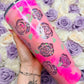 Alcohol Ink Peony Peekaboo Snowglobe Tumbler