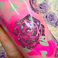 Alcohol Ink Peony Peekaboo Snowglobe Tumbler