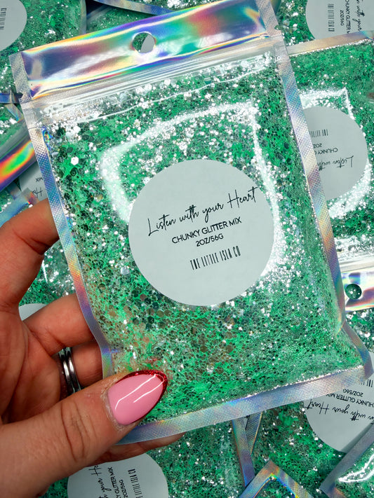 Listen With Your Heart - Chunky Glitter Mix - 2oz/56g Pack