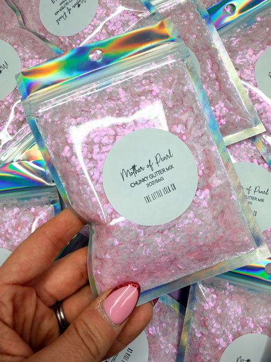 Mother of Pearl - Chunky Glitter Mix - 2oz/56g Pack