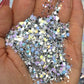 Lady in Silver - Chunky Glitter Mix - 2oz/56g Pack