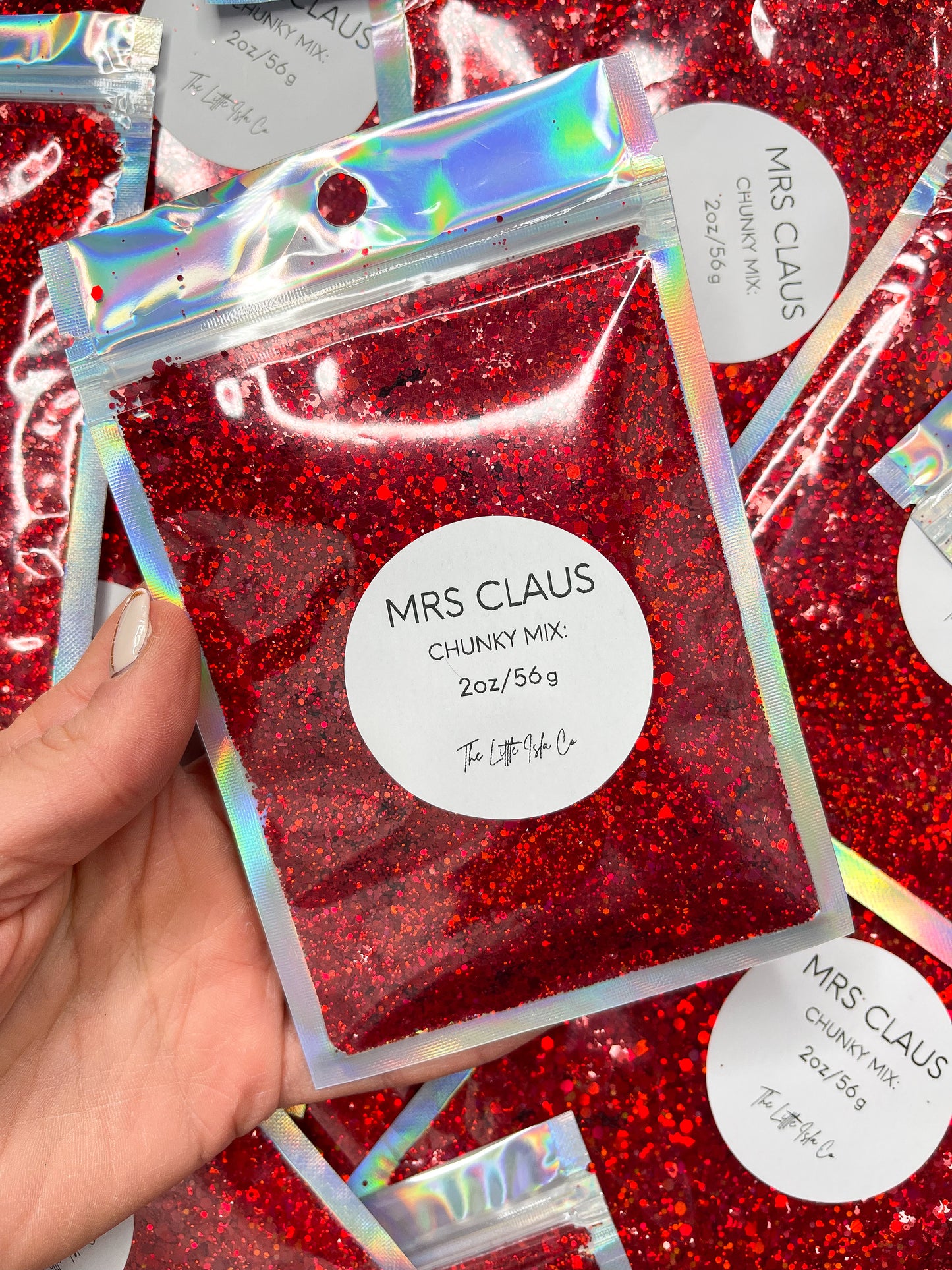 Mrs Claus - Chunky Glitter Mix - 2oz/56g Pack