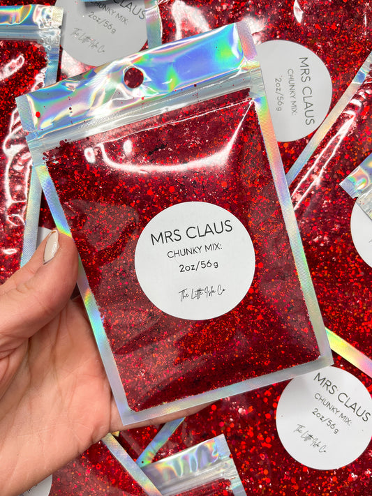 Mrs Claus - Chunky Glitter Mix - 2oz/56g Pack