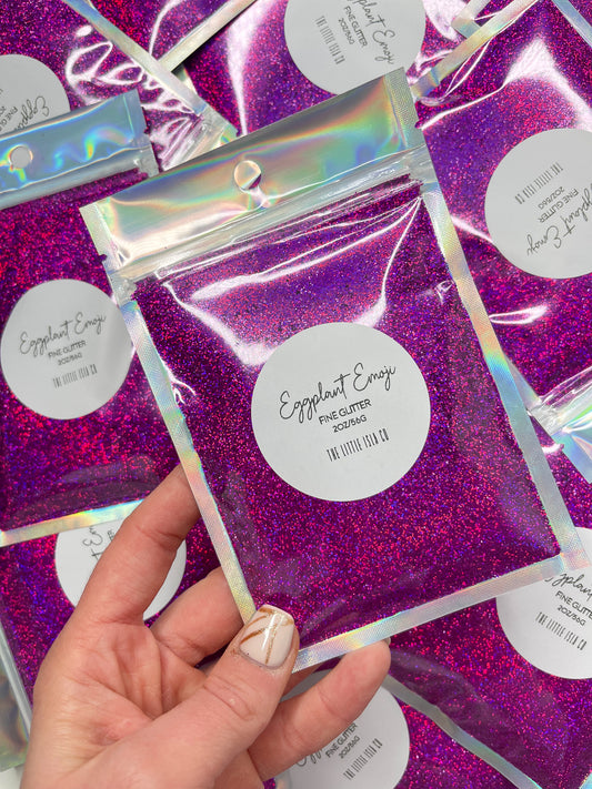 Eggplant Emoji - Fine Glitter - 2oz/56g Pack