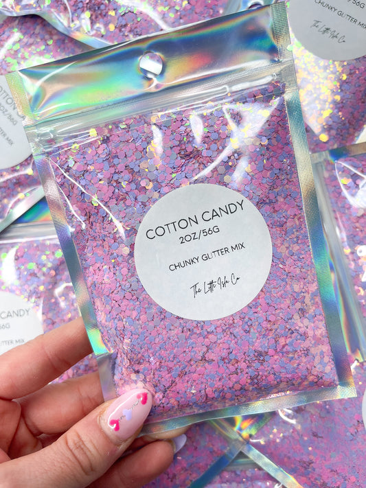 Cotton Candy - Chunky Glitter Mix - 2oz/56g