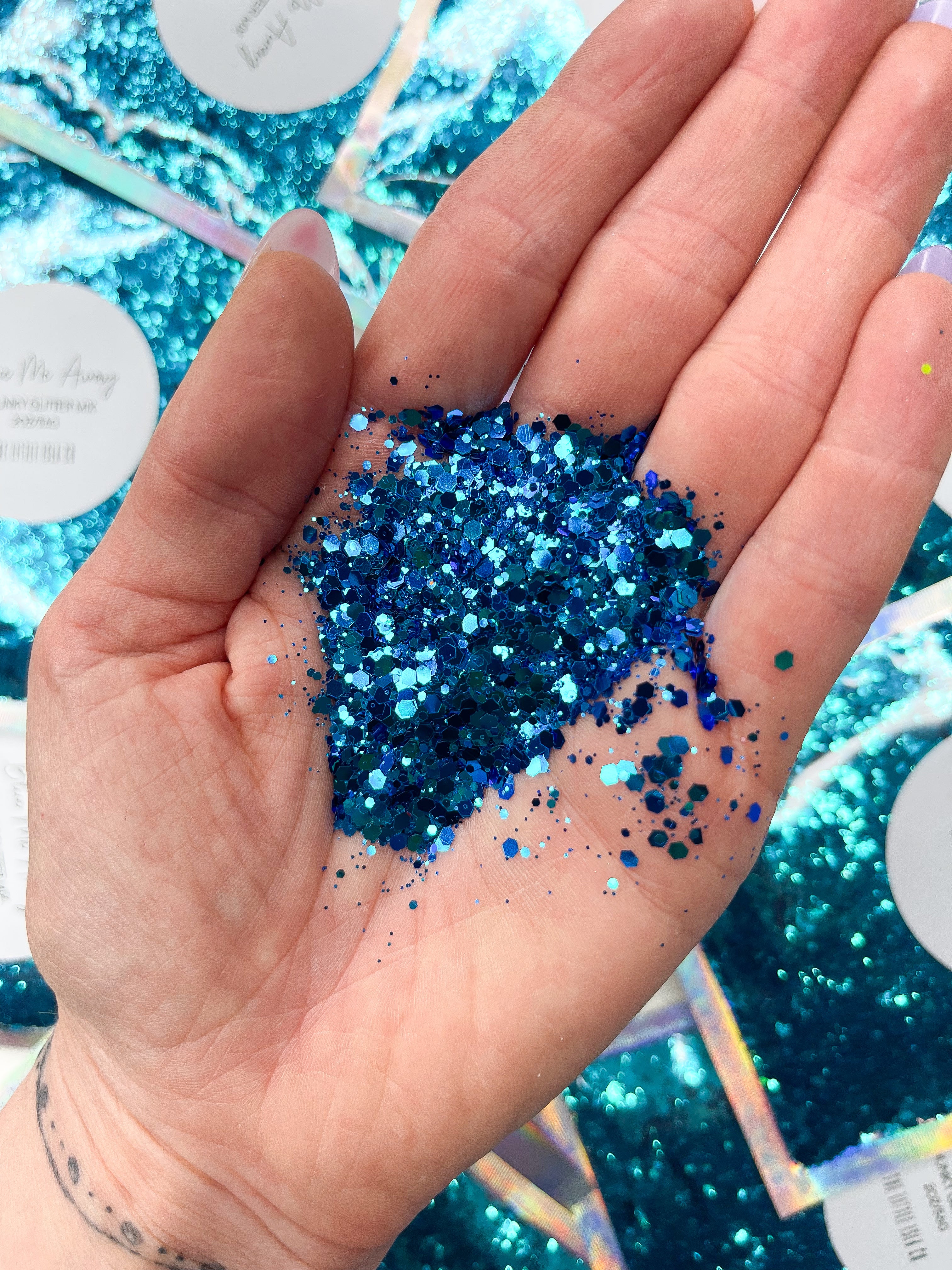 Bright Rainbow Chunky Glitter Bundle - 7x 2oz/56g Packs