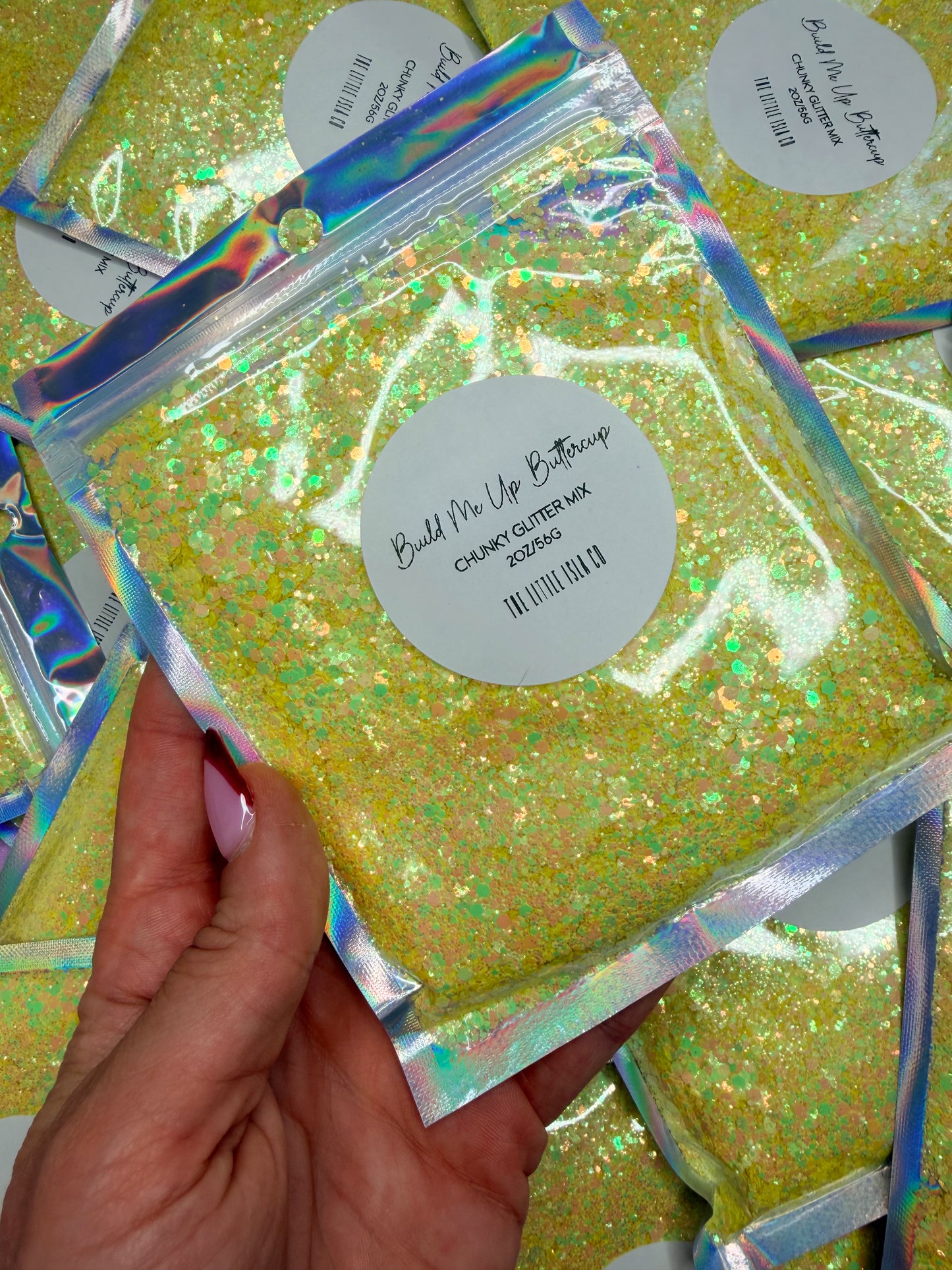 Pearlescent Rainbow Chunky Glitter Bundle - 7x 2oz/56g Packs