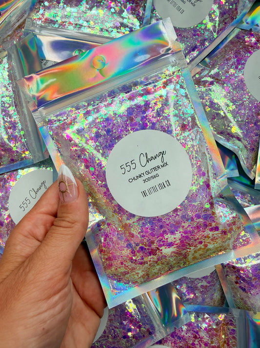 555 Change - Chunky Glitter Mix - 2oz/56g Pack