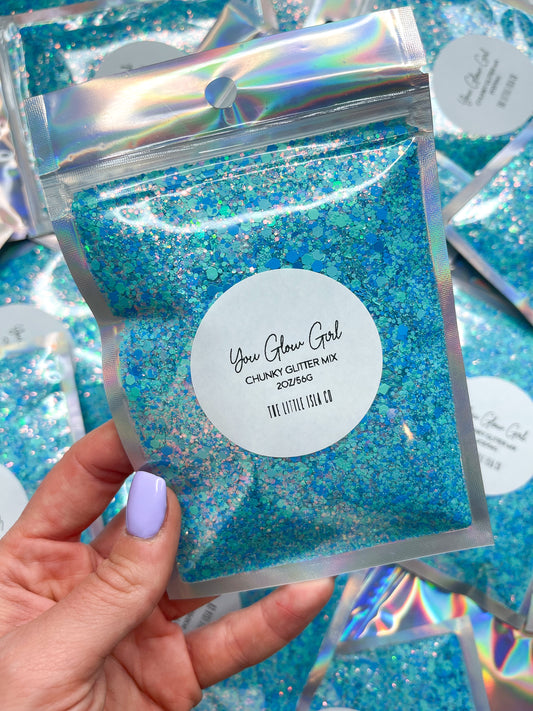 You Glow Girl - GLOW Chunky Glitter Mix - 2oz/56g Pack