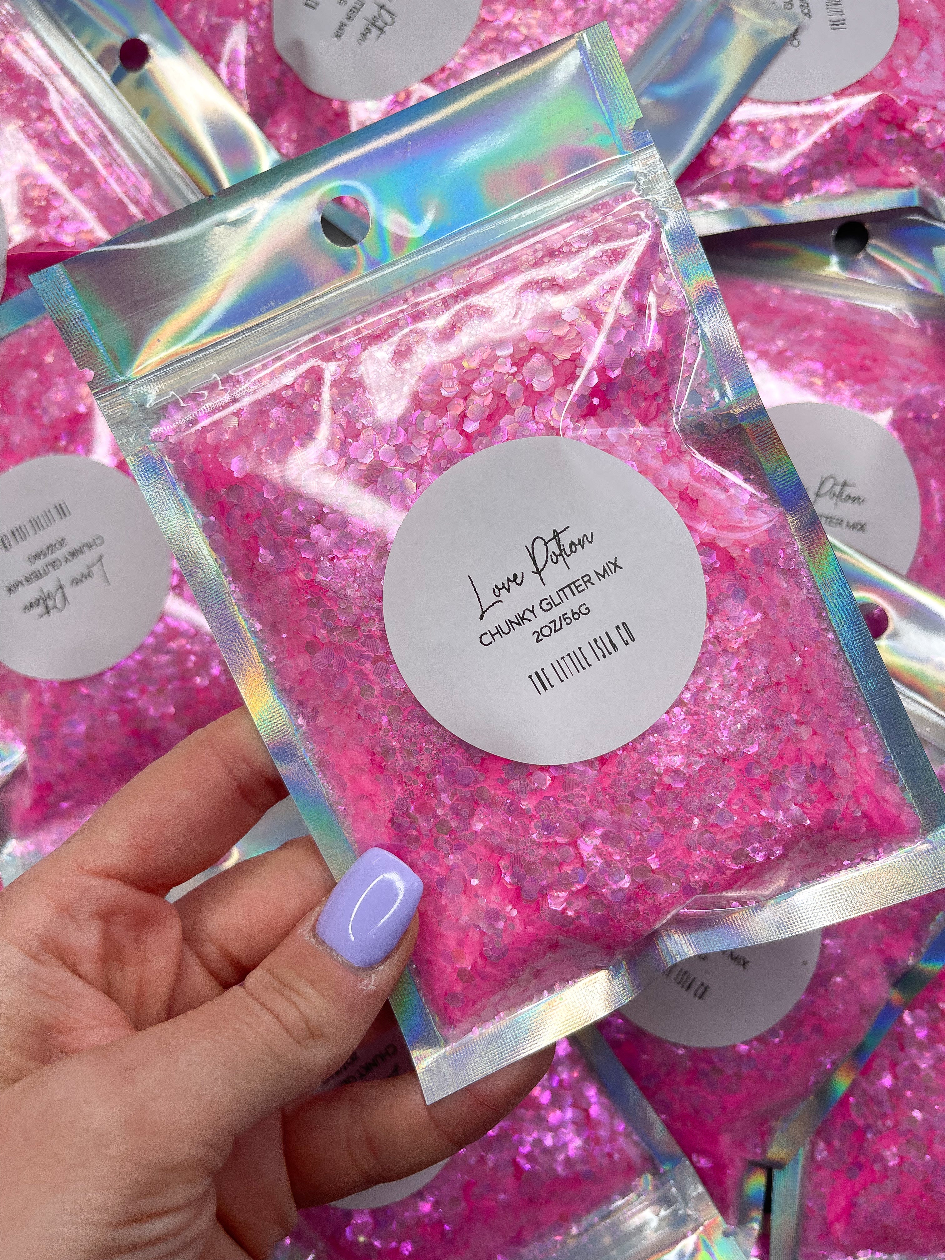 Whimsical Rainbow Chunky Glitter Bundle - 6x 2oz/56g Packs