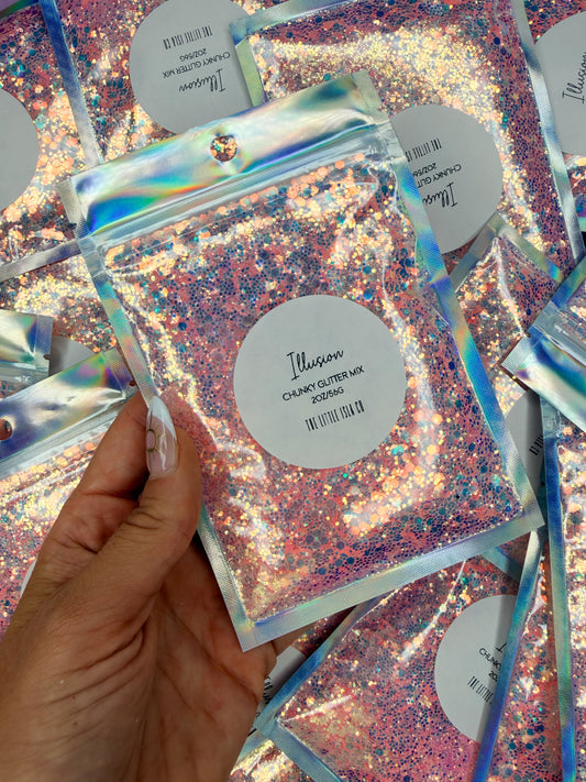 DISCONTINUED Illusion - Chunky Glitter Mix - 2oz/56g Pack