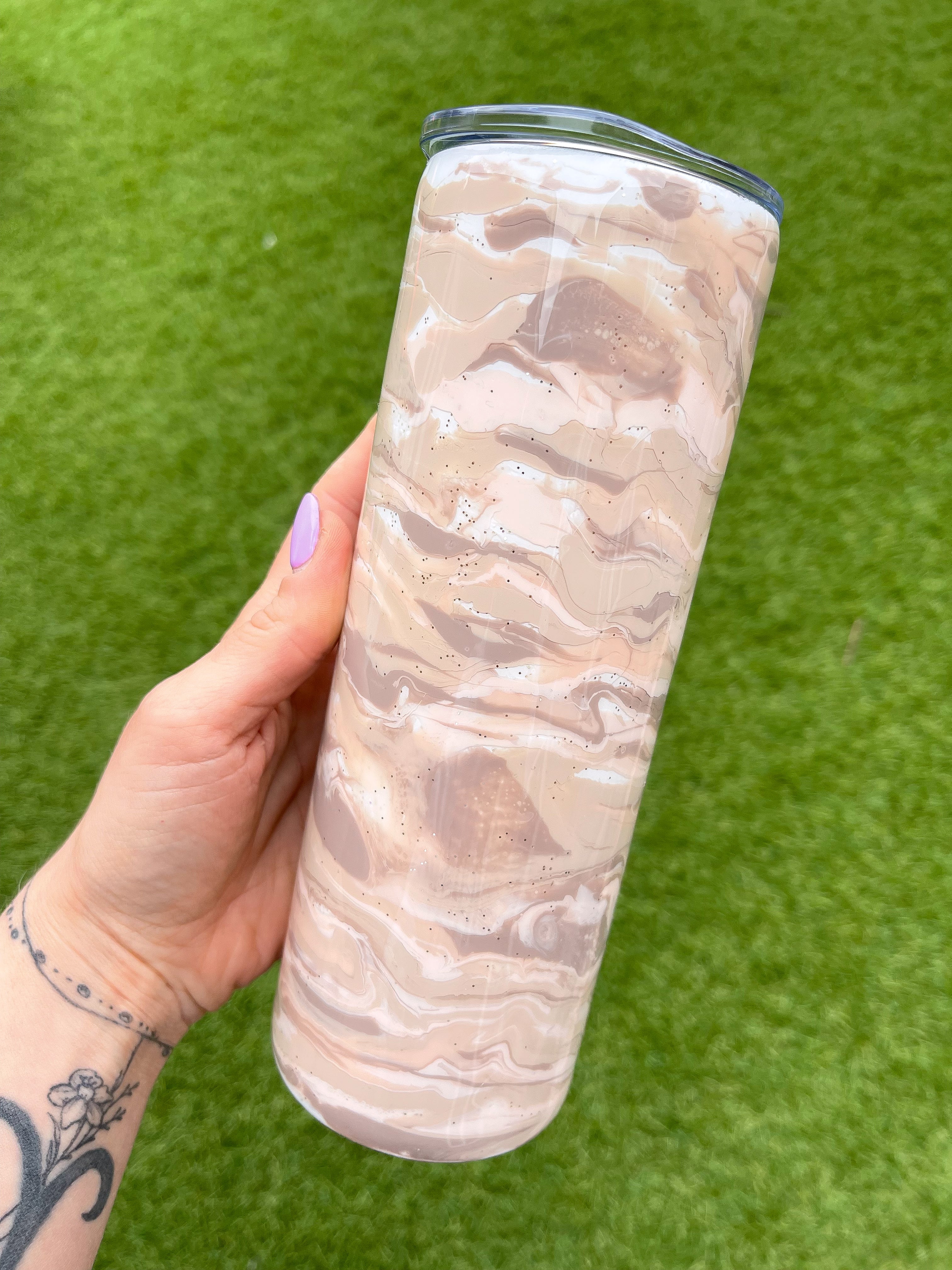 CUSTOM Resin Swirl Tumbler (select your options)