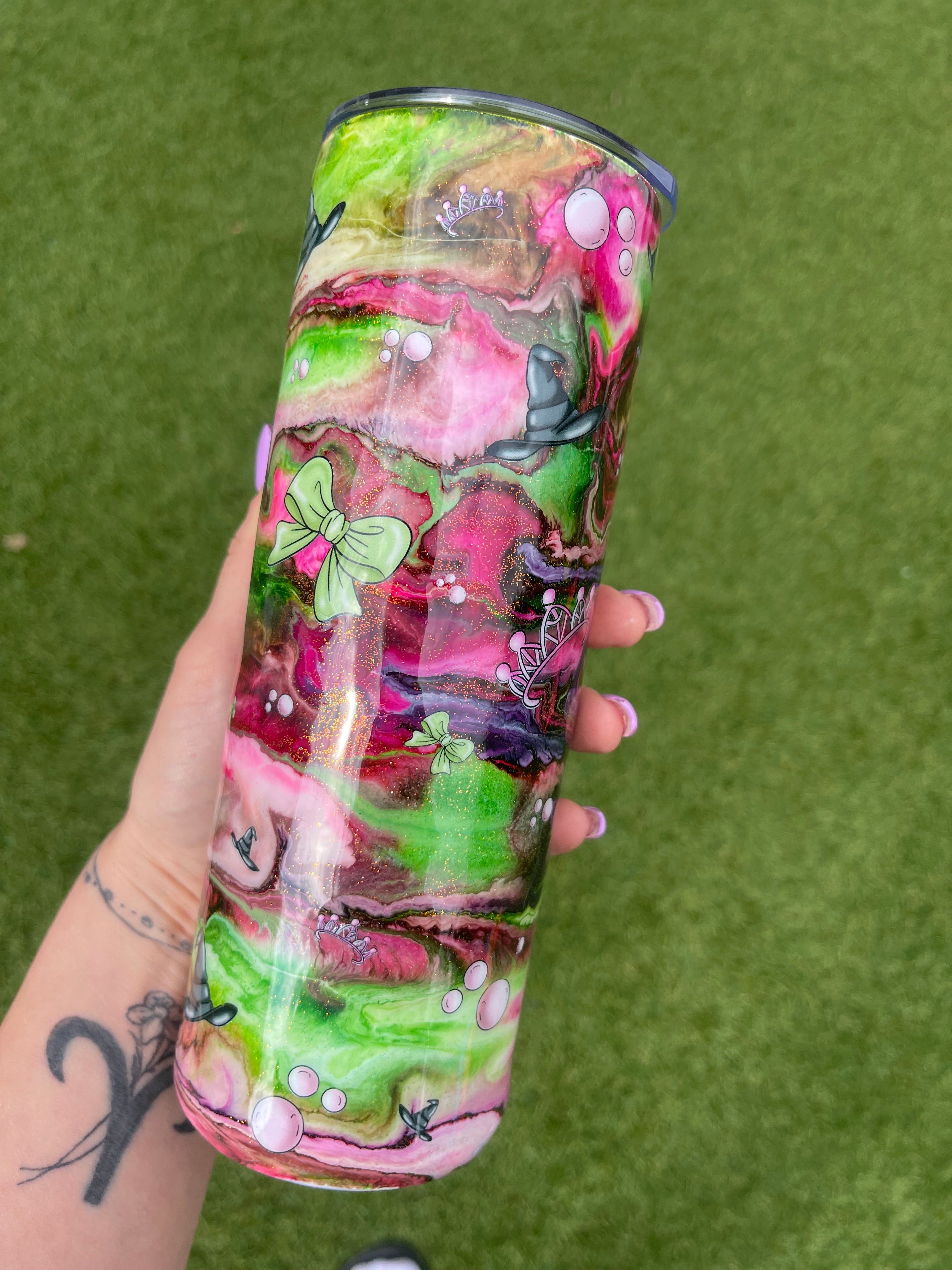 CUSTOM Resin Swirl Tumbler (select your options)