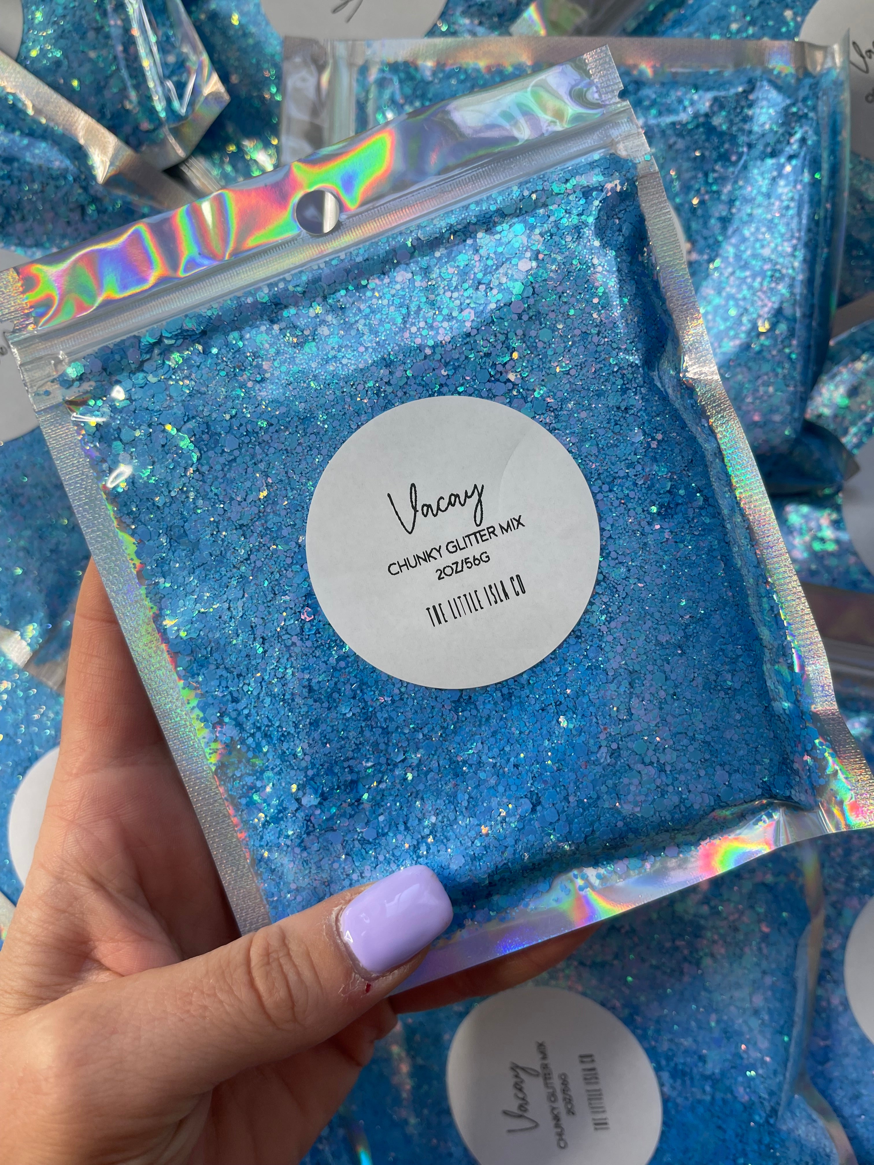 Pearlescent Rainbow Chunky Glitter Bundle - 7x 2oz/56g Packs