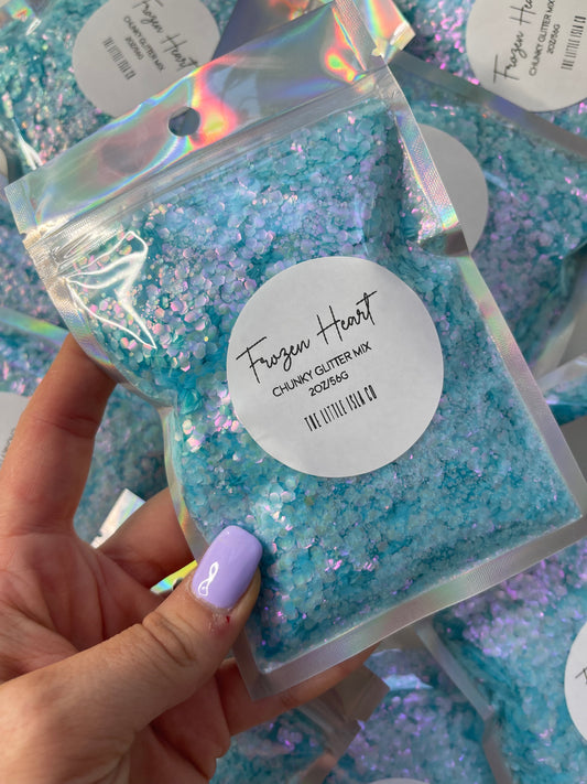 Frozen Heart - Chunky Glitter Mix - 2oz/56g Pack