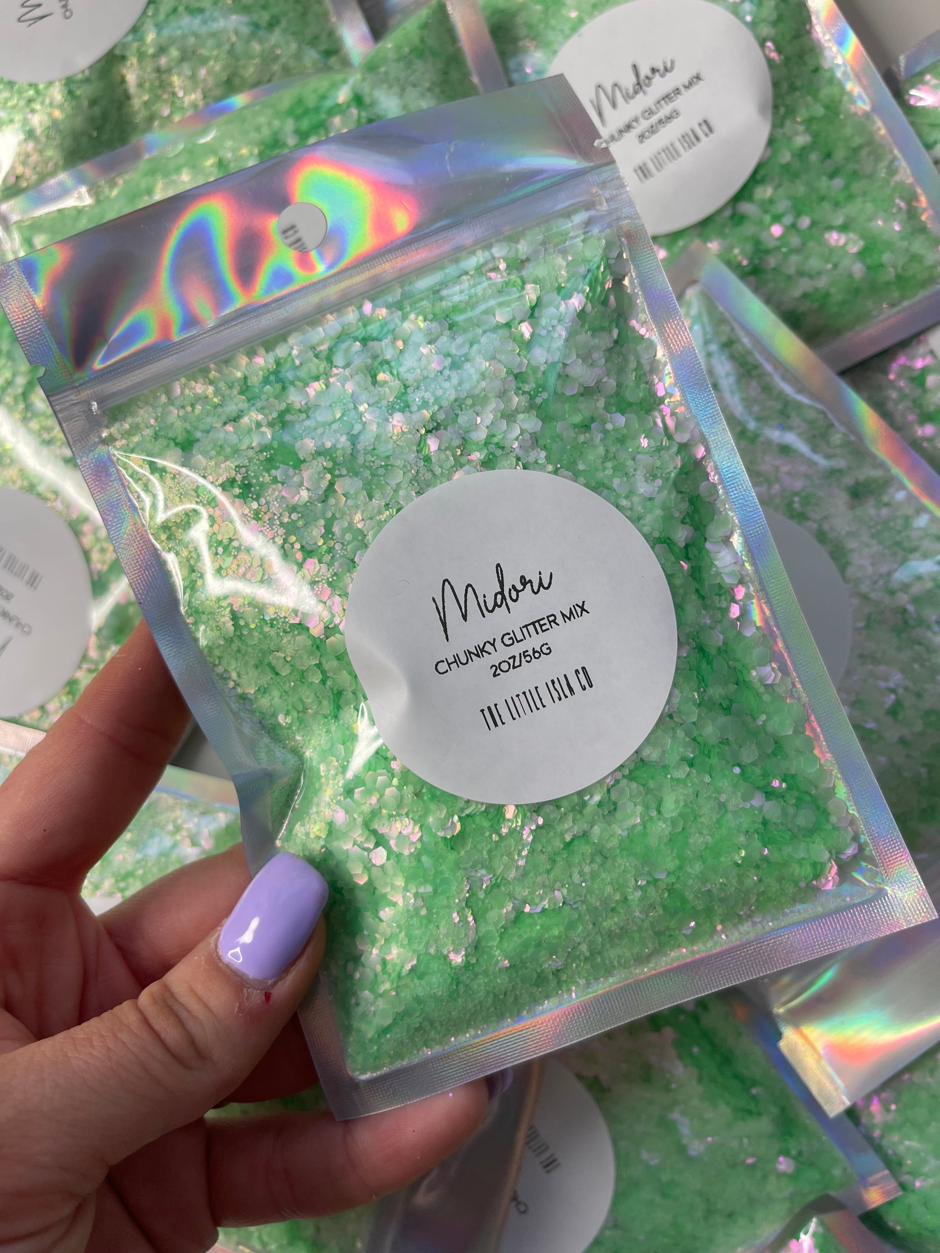 Whimsical Rainbow Chunky Glitter Bundle - 6x 2oz/56g Packs