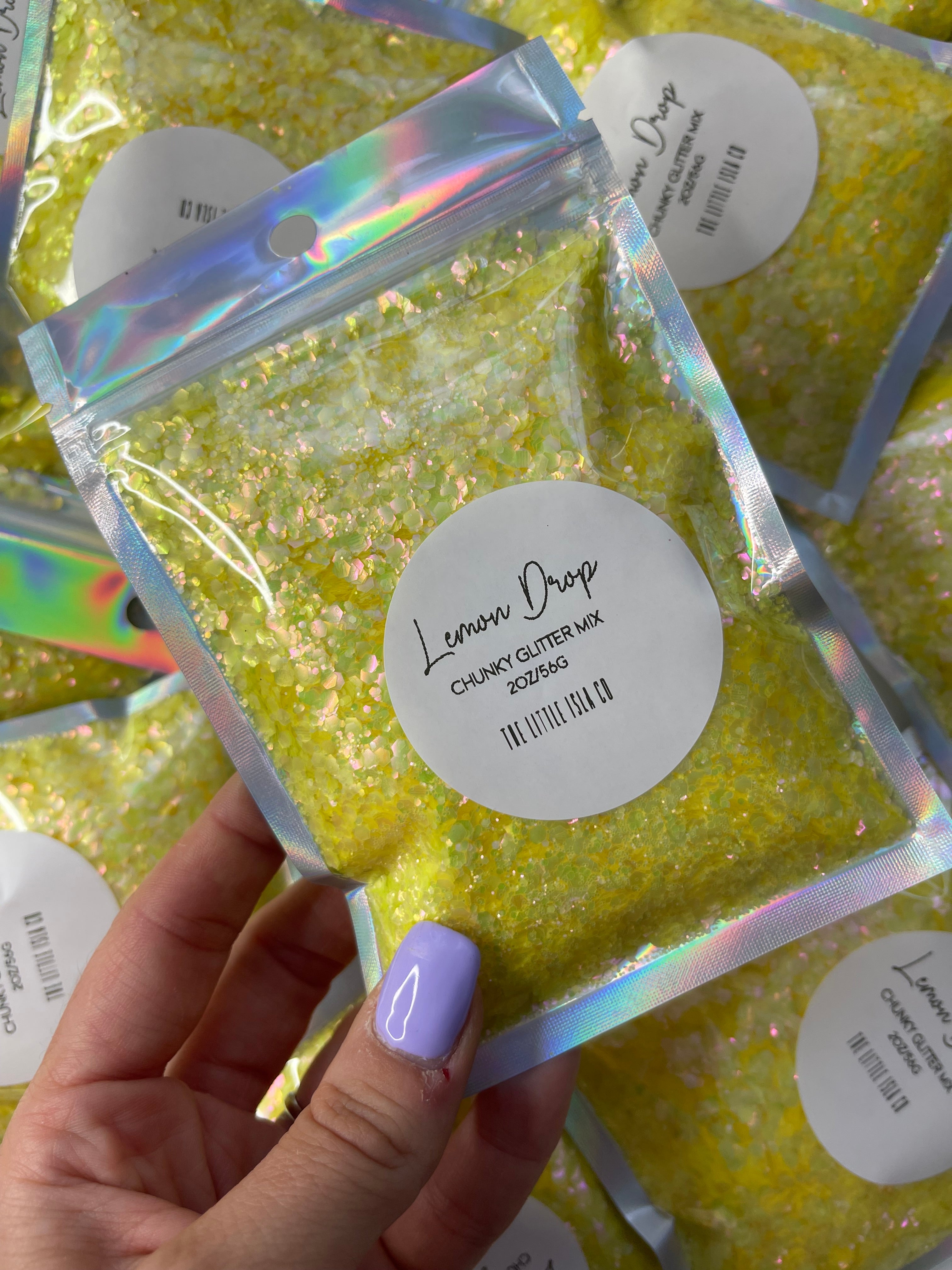 Whimsical Rainbow Chunky Glitter Bundle - 6x 2oz/56g Packs
