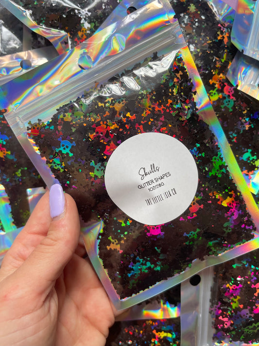 Skulls Glitter Shapes - 1oz/28g Pack