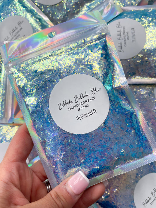 Bibbidi Bobbidi Blue - Chunky Glitter Mix - 2oz/56g Pack