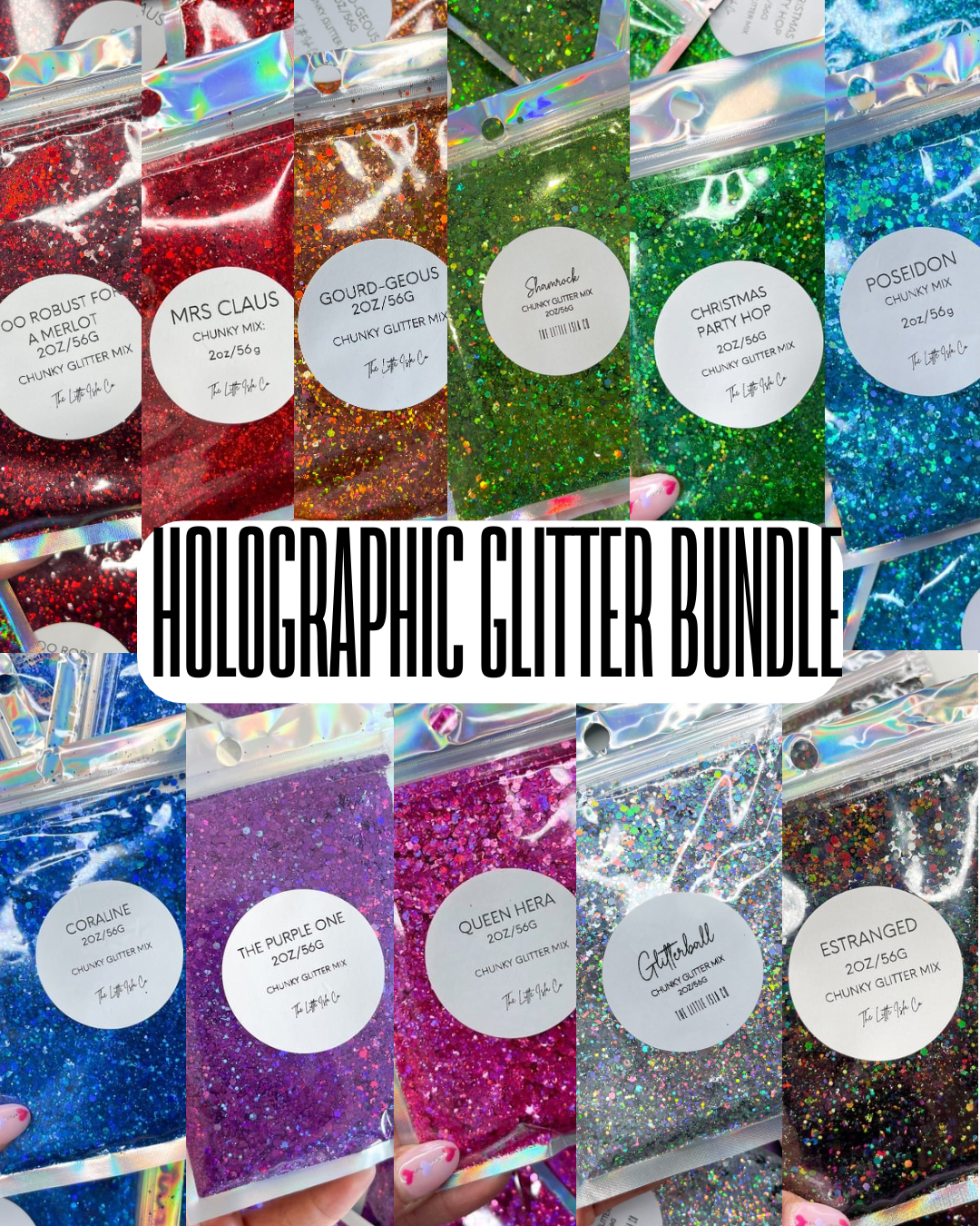 The Holographics Chunky Glitter Bundle - 11x 2oz/56g Packs