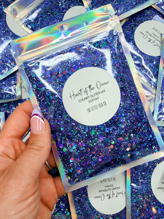 Heart of the Ocean - Chunky Glitter Mix - 2oz/56g Pack