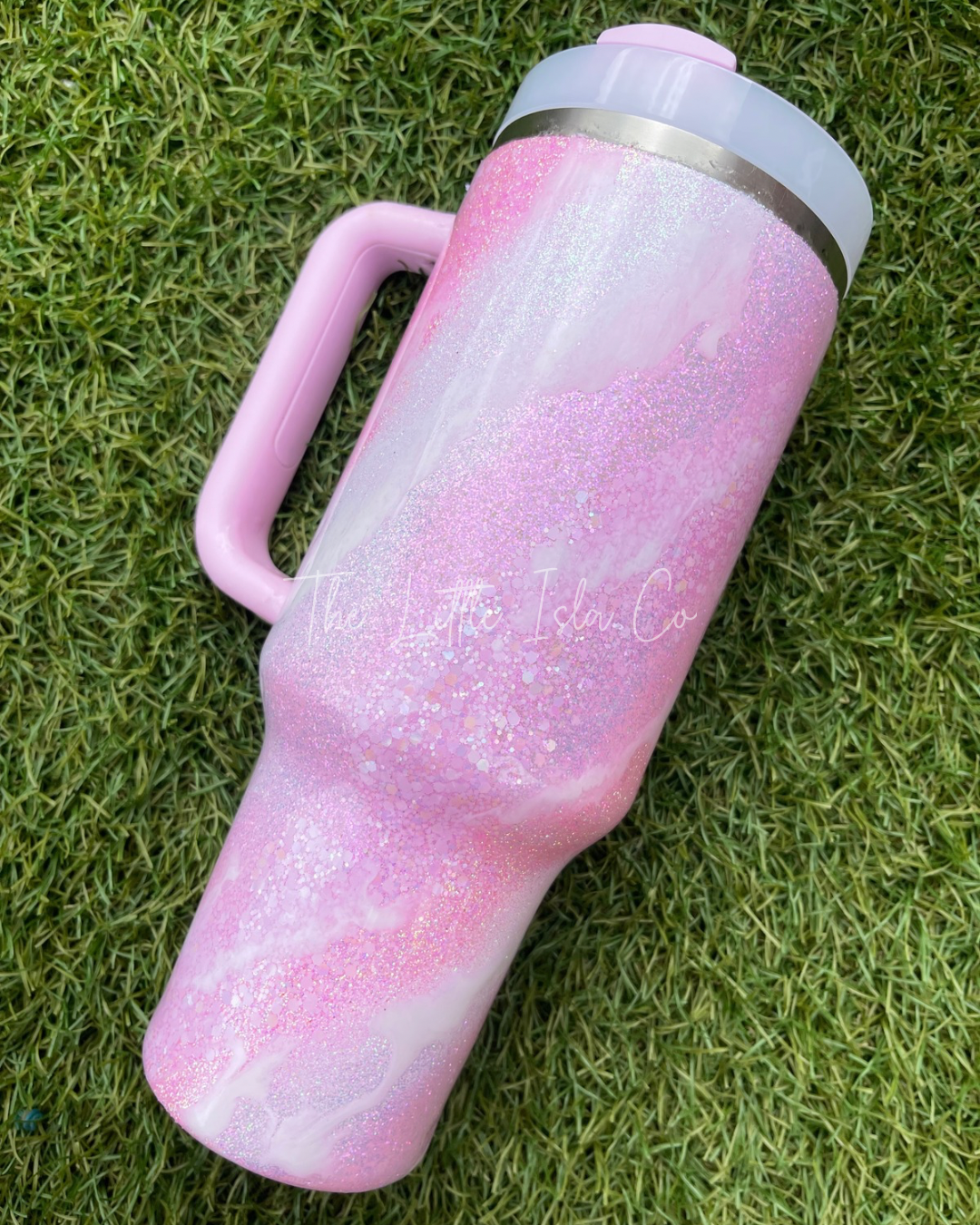CUSTOM Glitter Tumbler with Milky Way effect (select your options)