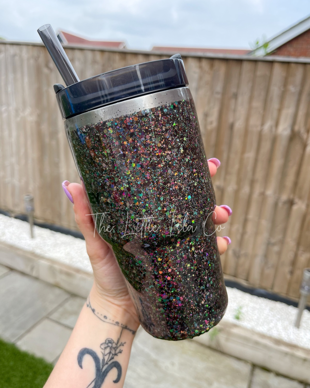CUSTOM Glitter Tumbler (select your options)