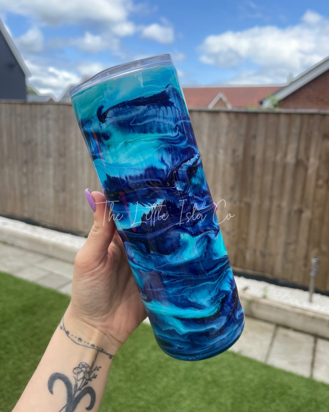 Blue Bride Resin Swirl Tumbler - 20oz Stainless Steel