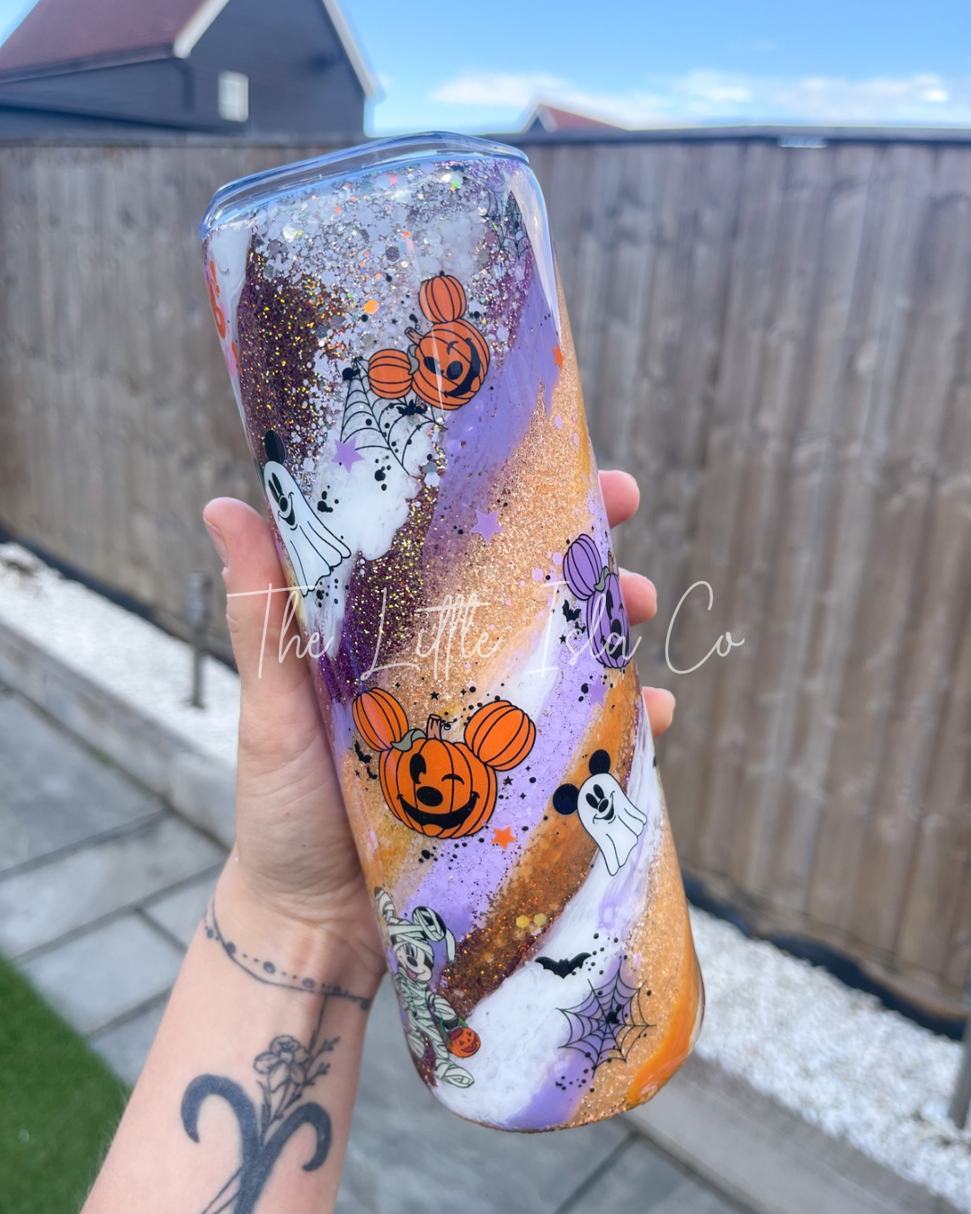 Mouse Halloween Glitter Tumbler