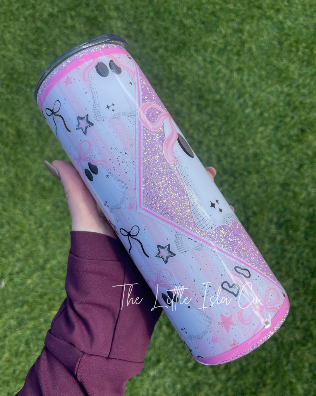 Boo Ghost Glitter Tumbler
