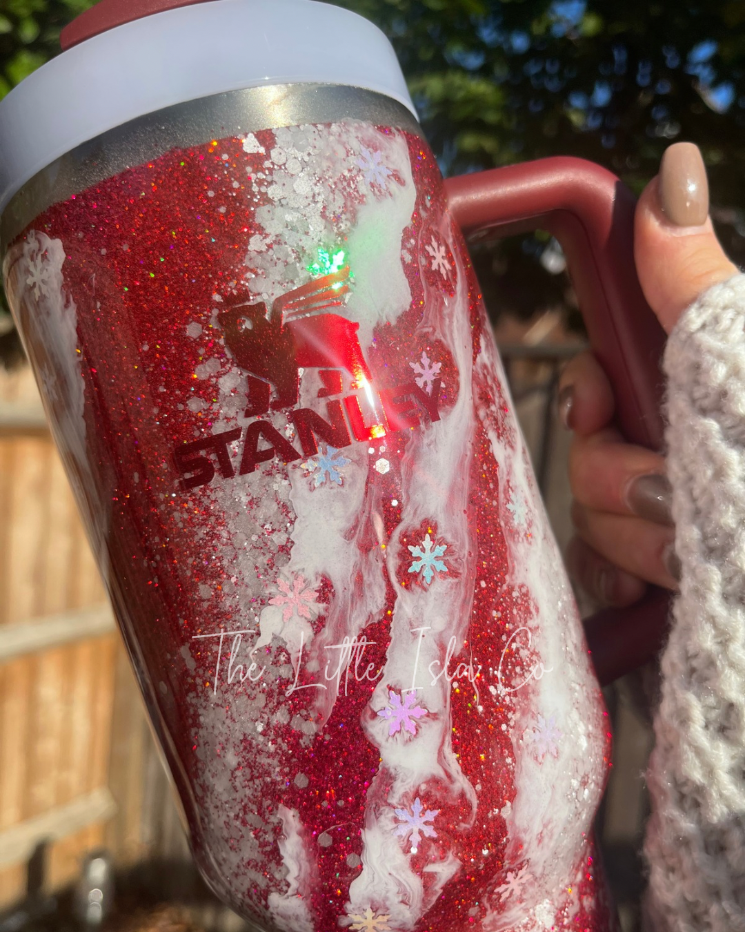 Candy Cane Milky Way Glitter Tumbler