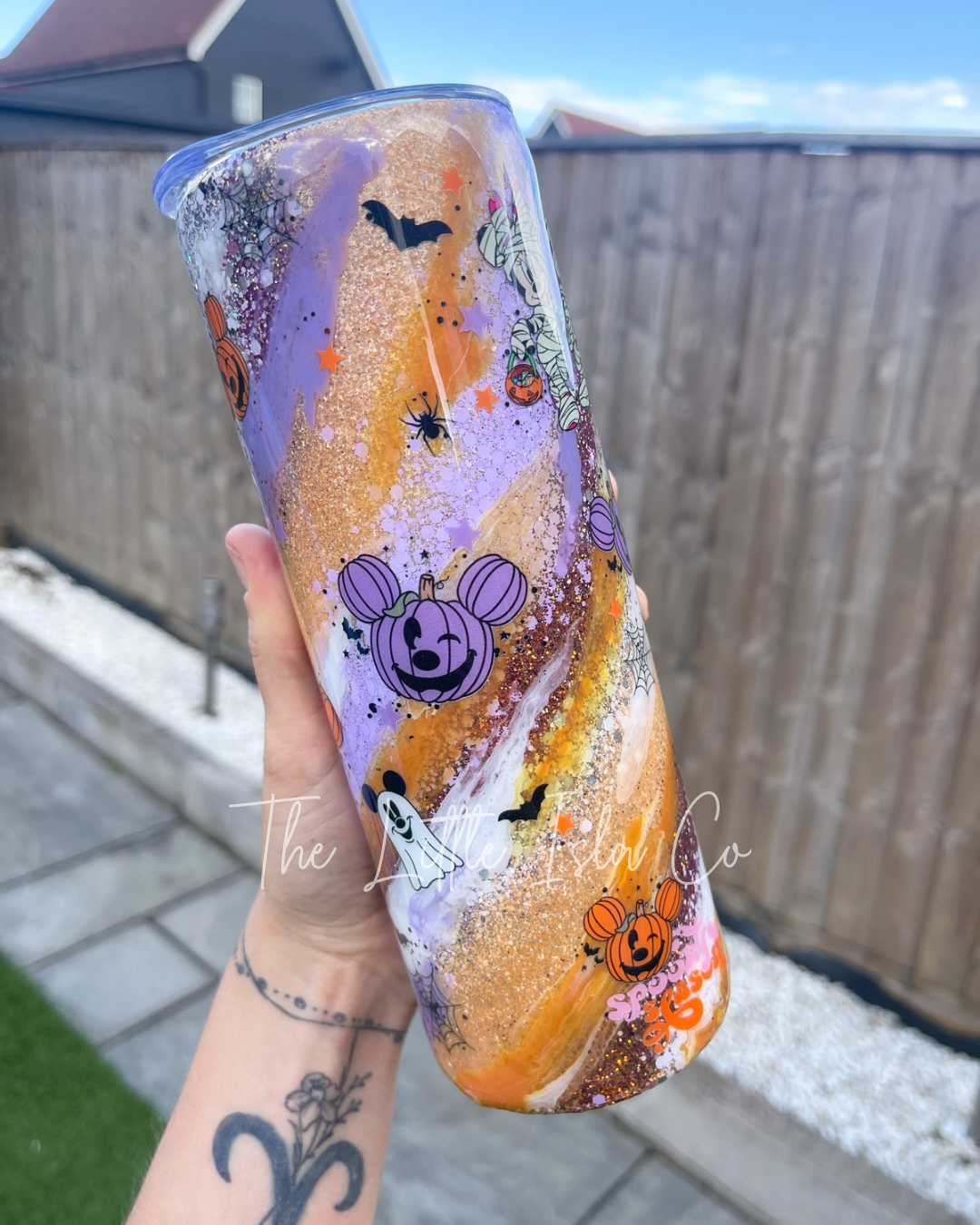 Mouse Halloween Glitter Tumbler